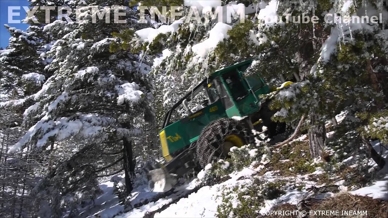 TIMBERJACK 460 DESCENTE D'UN MUR ⚠️ EXTR&Ecirc;ME EN LUGE SKIDDER de l&rsquo;extr&ecirc;me