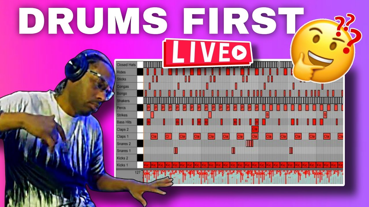 LIVE: Better DRUMS - Making Beats with Drums First ??
