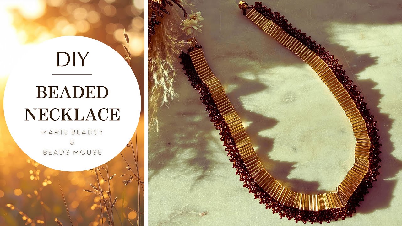 DIY Lace Beaded Necklace with Bugle Beads | Beads Mouse x Marie Beadsy