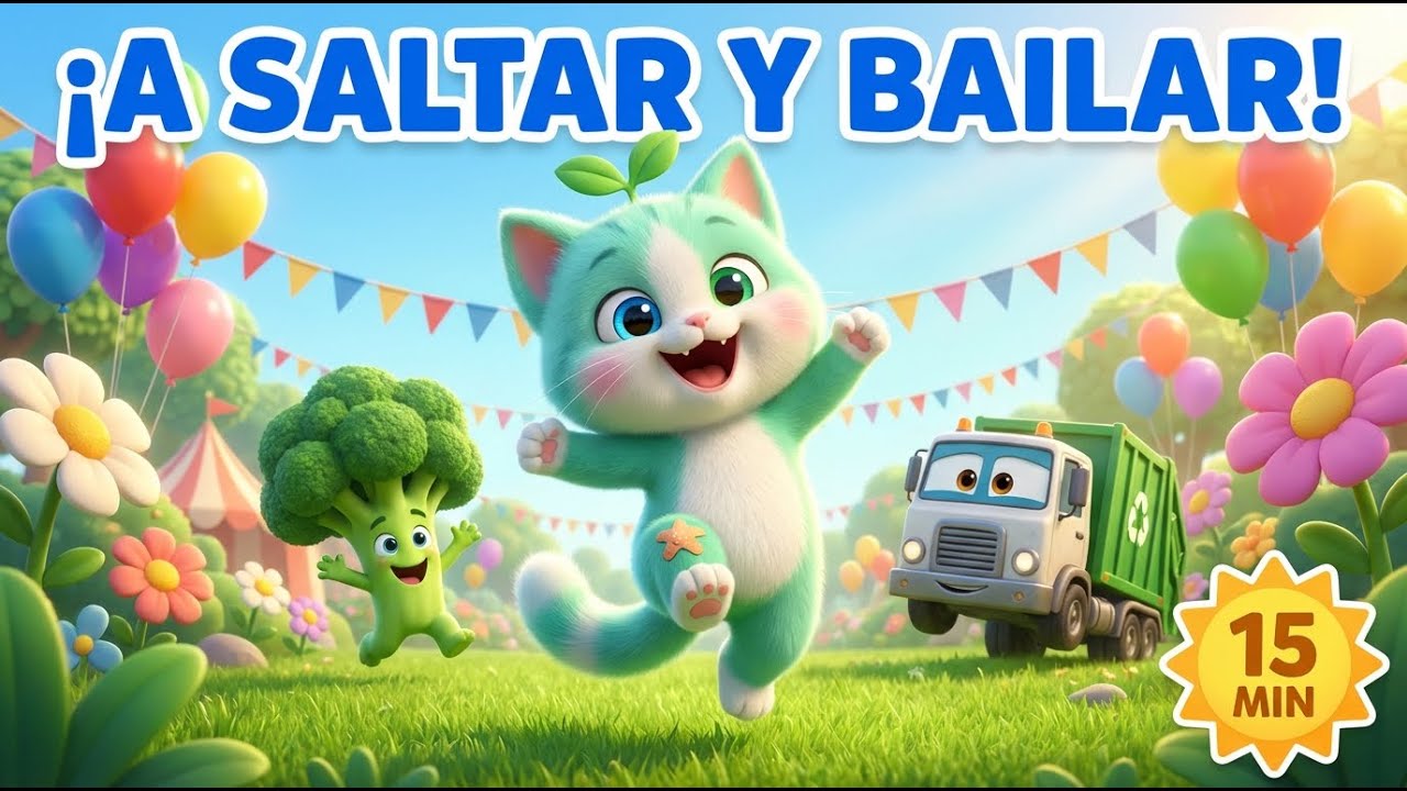 ¡Fiesta de Baile del Gato Menta! 💃 15 Min de Canciones Movidas | Dudi Dudi + Sana Sana
