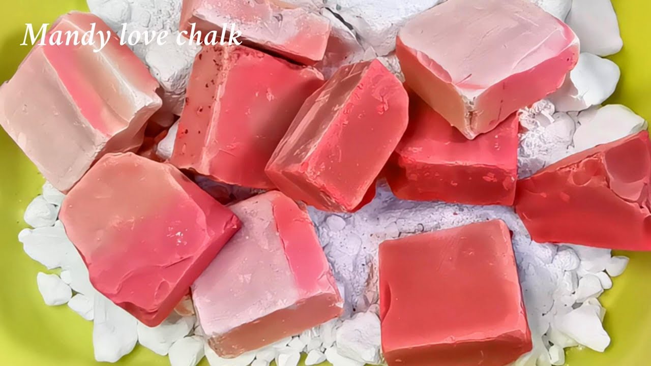 dyed|gym chalk asmr|red