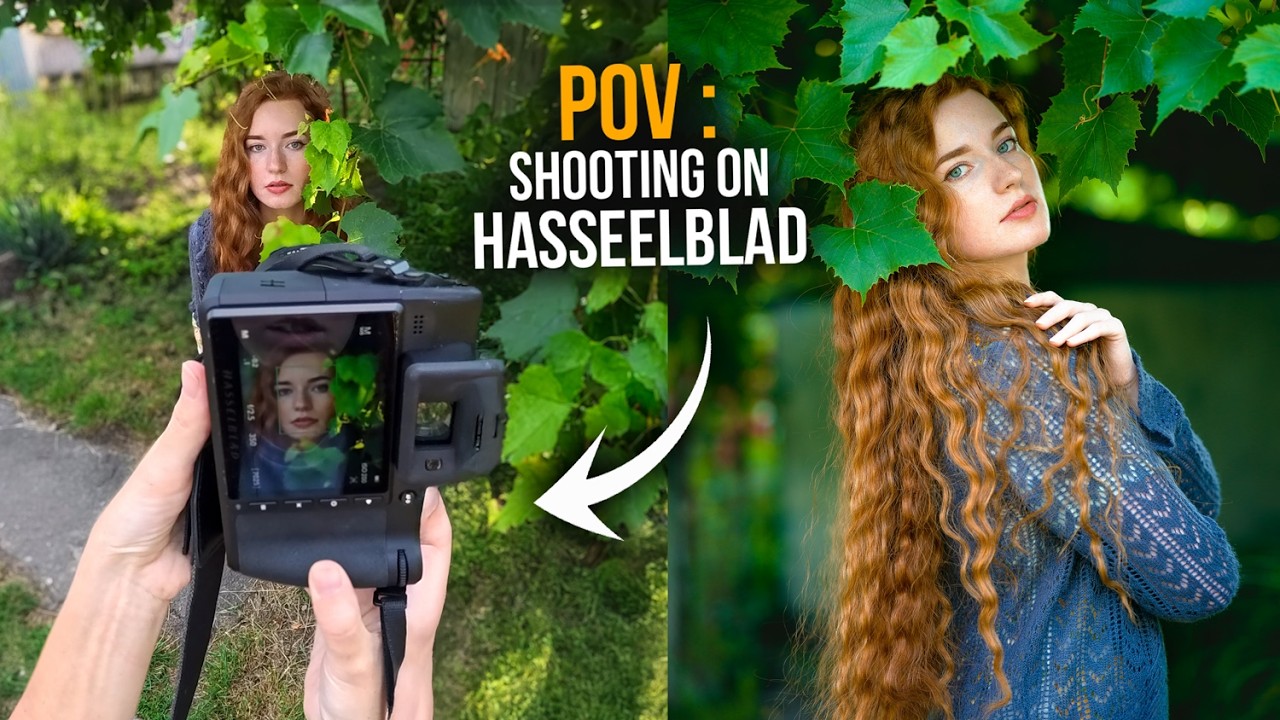 Портретная фотосессия при естественном освещении на Hasselblad X2D, бэкстейдж