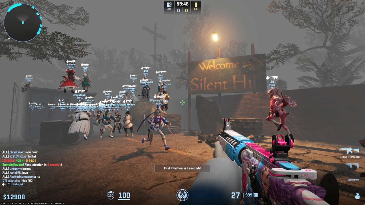 CS2 Zombie Escape ze_silent_hill_blackblood (All Stages + Secrets) On Lupercalia Server