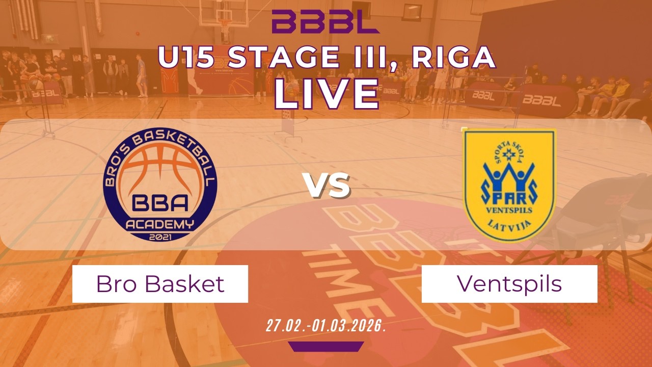 Bros Academy 2011 vs Ventspils 2011 | BBBL U15 | Stage III