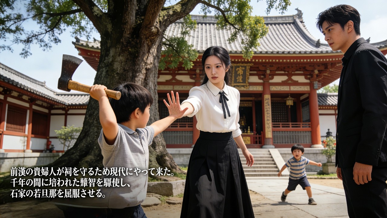 前漢の貴婦人が祠を守るため現代にやって来た。千年の間に培われた叡智を駆使し、石家の若旦那を屈服させる。