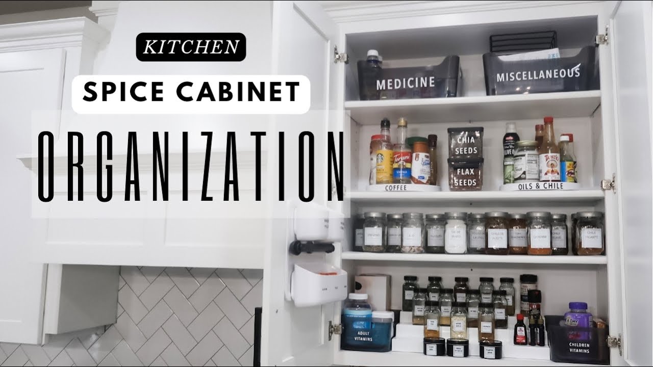 Kitchen Spice Cabinet Organization Ideas 2022 |Home Organization w/ Cricut Joy x The Container Store