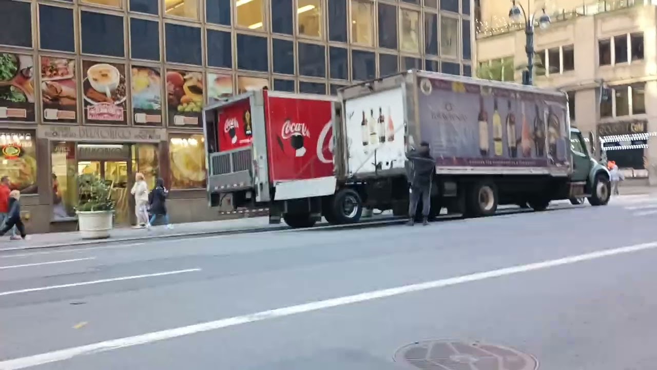New York City up-close - public street transformed to loading zone, October 27, 2025