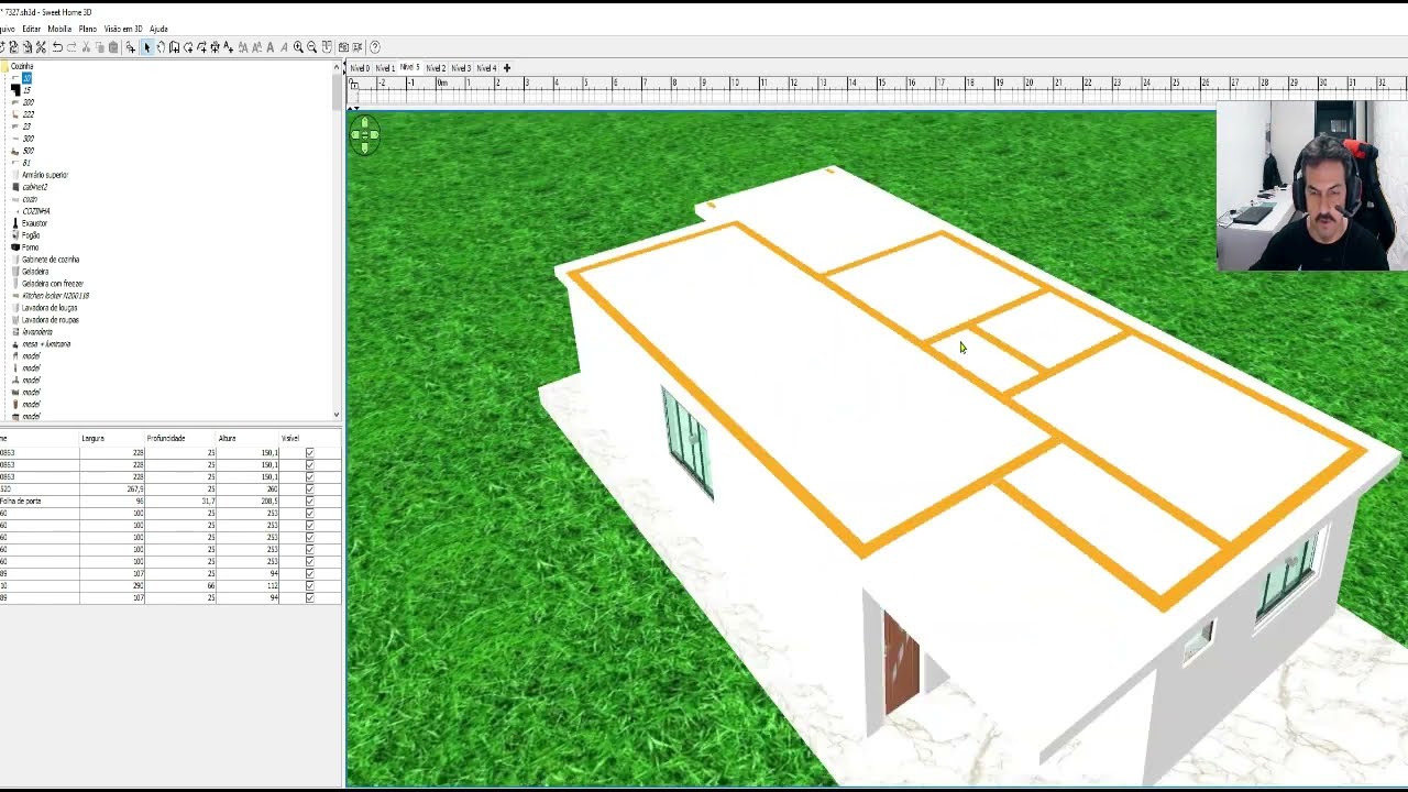 como fazer uma casa de 2 quartos no sweet home 3d