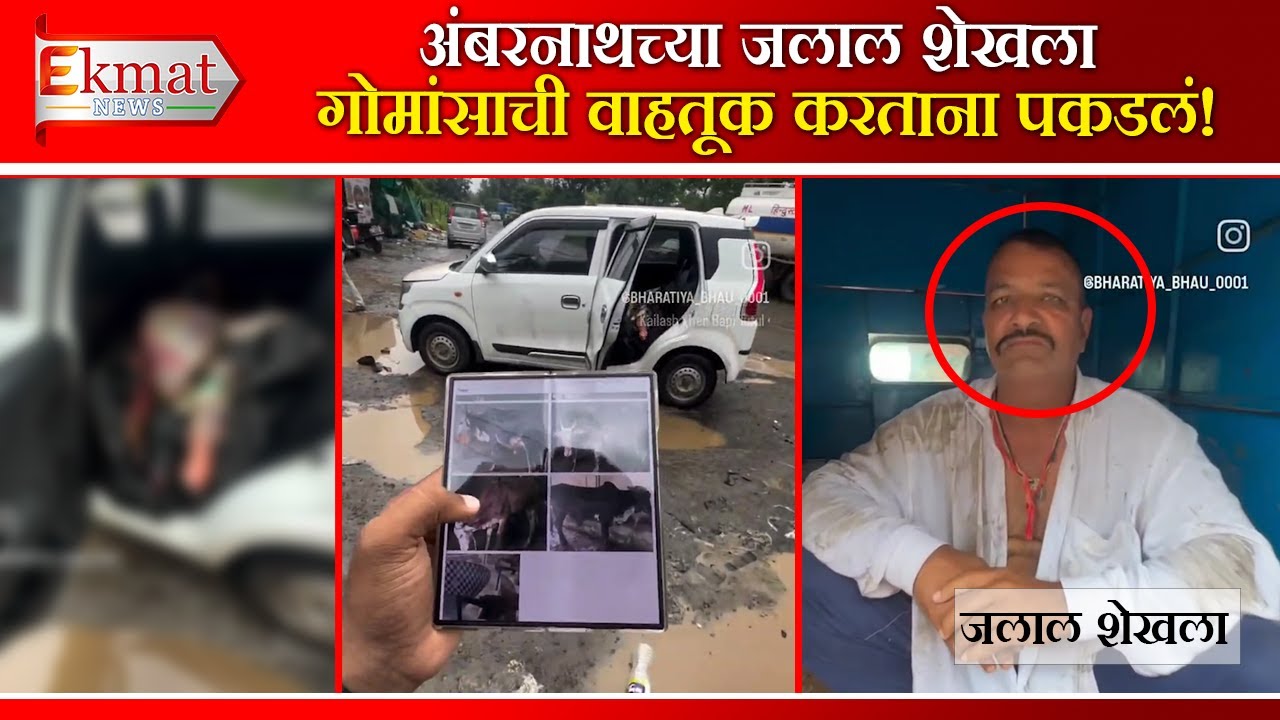 Ekmat news | अंबरनाथच्या जलाल शेखला गोमांसाची वाहतूक करताना पकडलं!