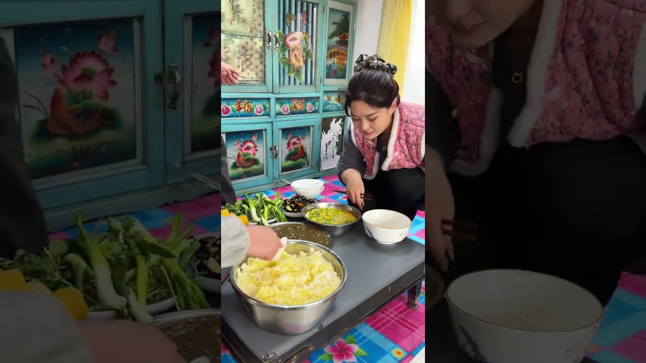 捞二米饭 酱茄子 一碗鸡蛋糕这一口嘎嘎香  普通饭菜就是家的味道！#新农人计划 #记录我的农村生活 #乡村美食 #乡村生活