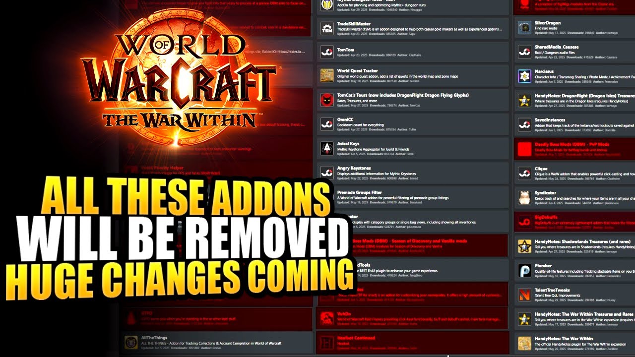 These HUGE WoW Addons Will All Be REMOVED Soon