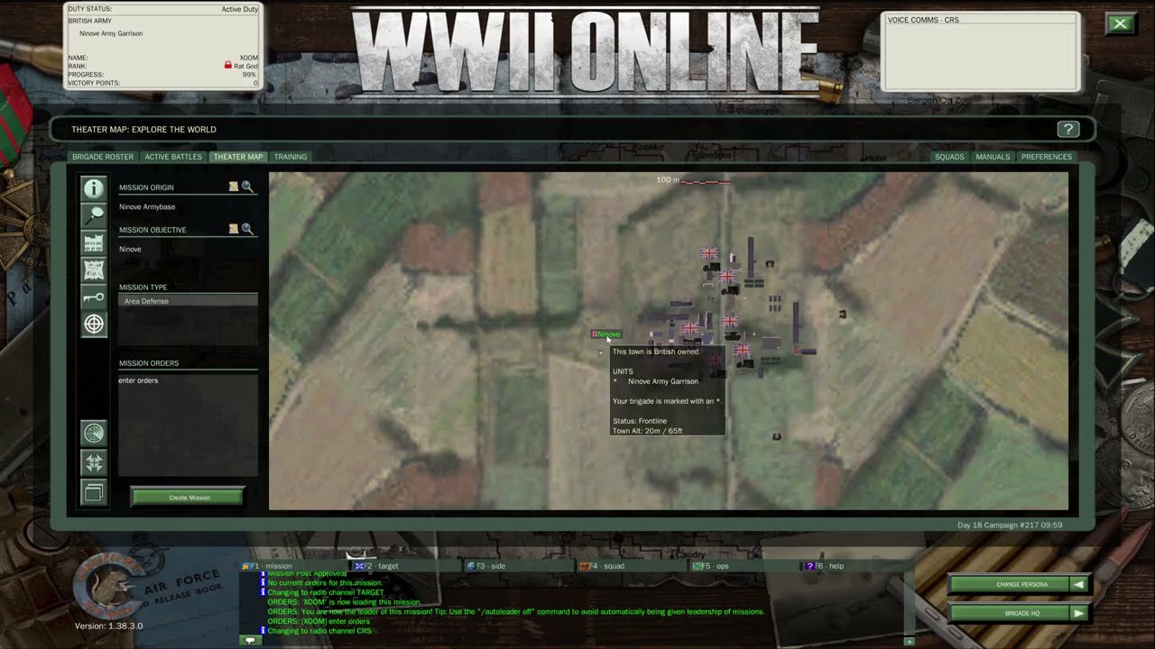 Quick Mission Creation in WWII Online