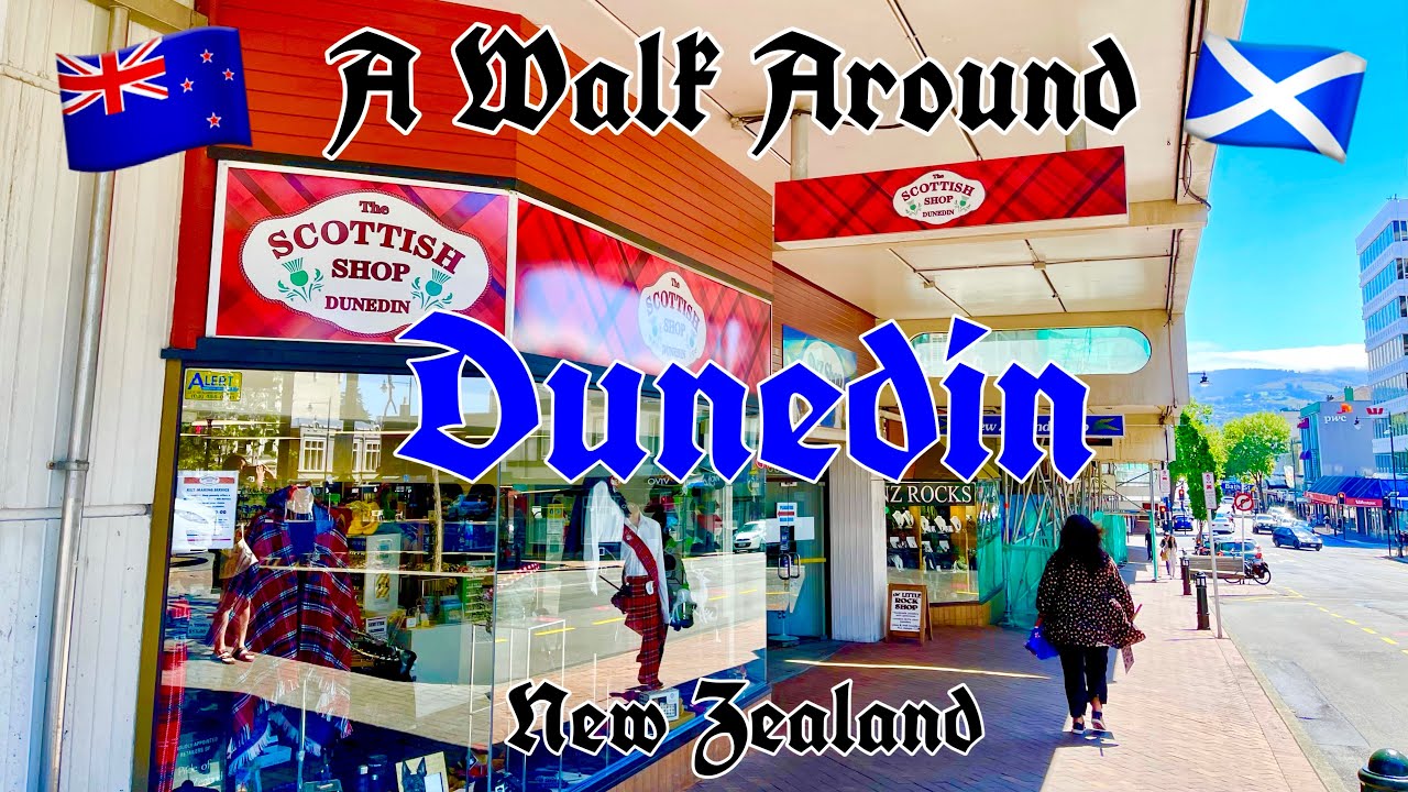 【ニュージーランド｜ダニーデン】A Walk Around Dunedin New Zealand 4K｜中心部をノーカット街歩き【スコットランド移民が作った街】