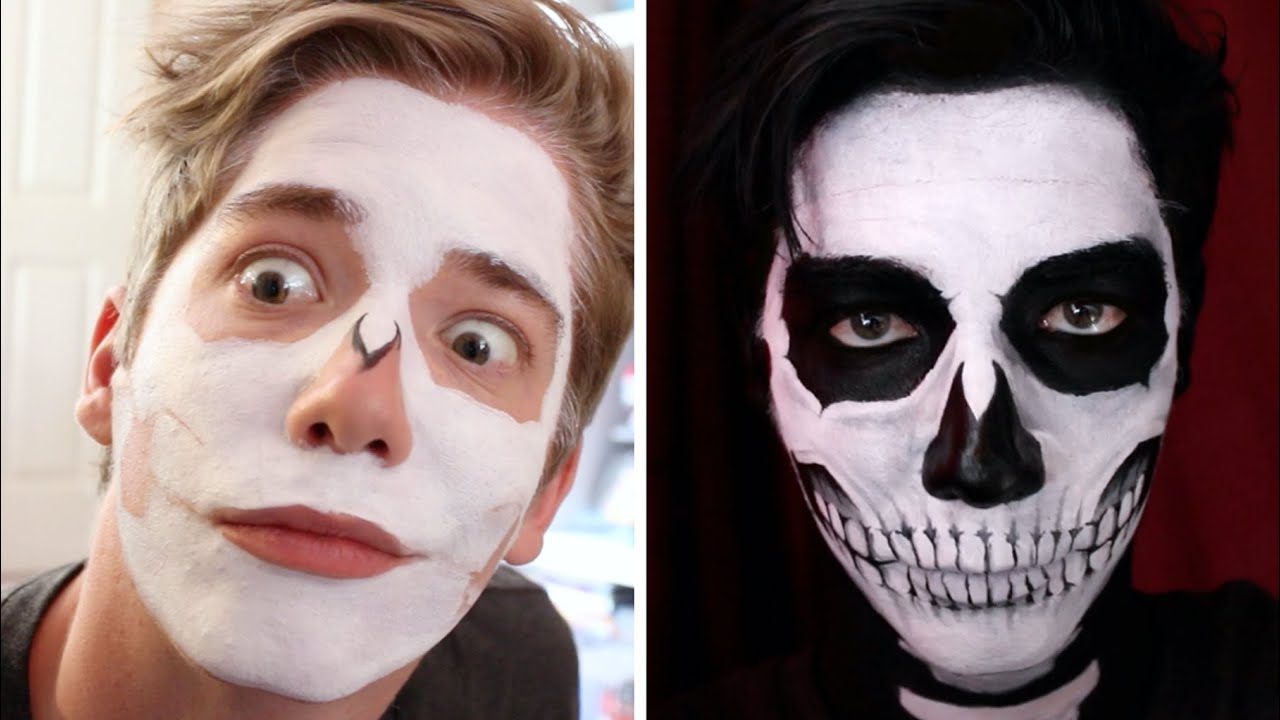 Skull face painting