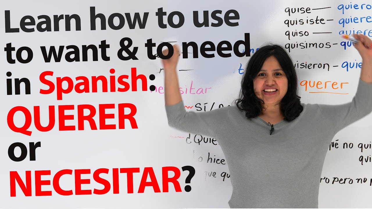 Spanish Verbs: Should you use QUIERO or NECESITO?