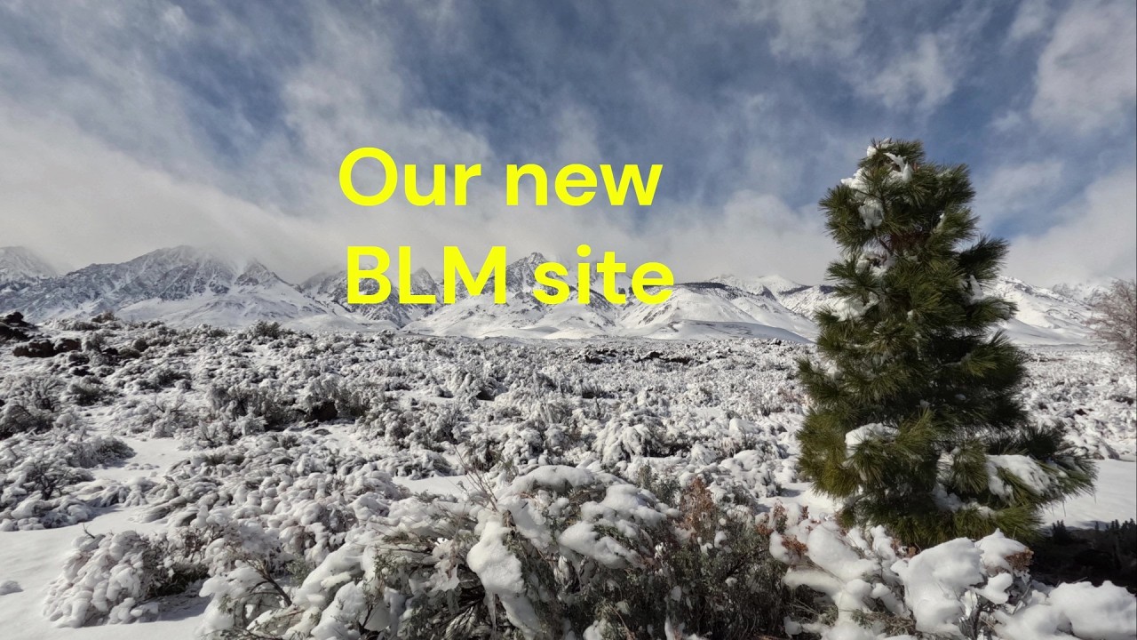 Our new BLM camp, new storm coming. #camping #hiking #adventure #mountains #snow #rvlife