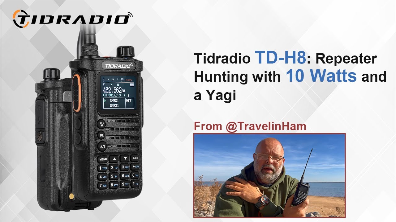 Tidradio TD-H8:  Repeater Hunting with 10 Watts and a Yagi