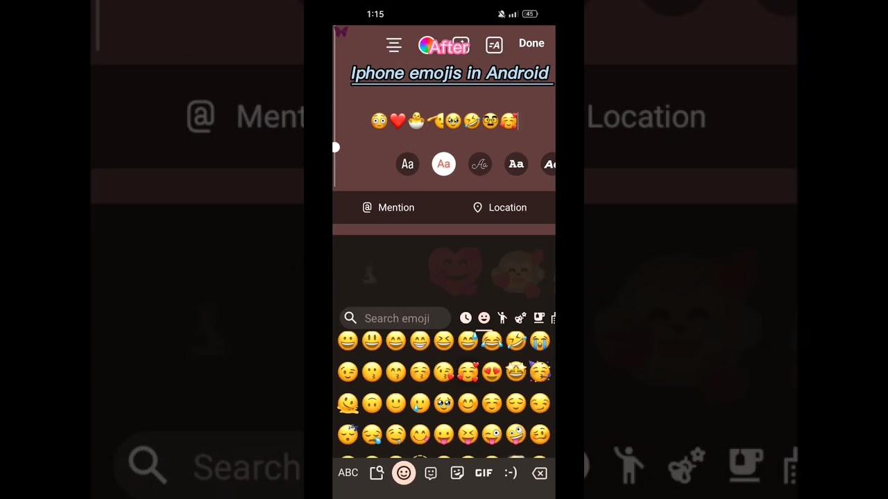 ~ Iphone emojis on Android ~ #shorts #iphone #iphoneemoji #ios