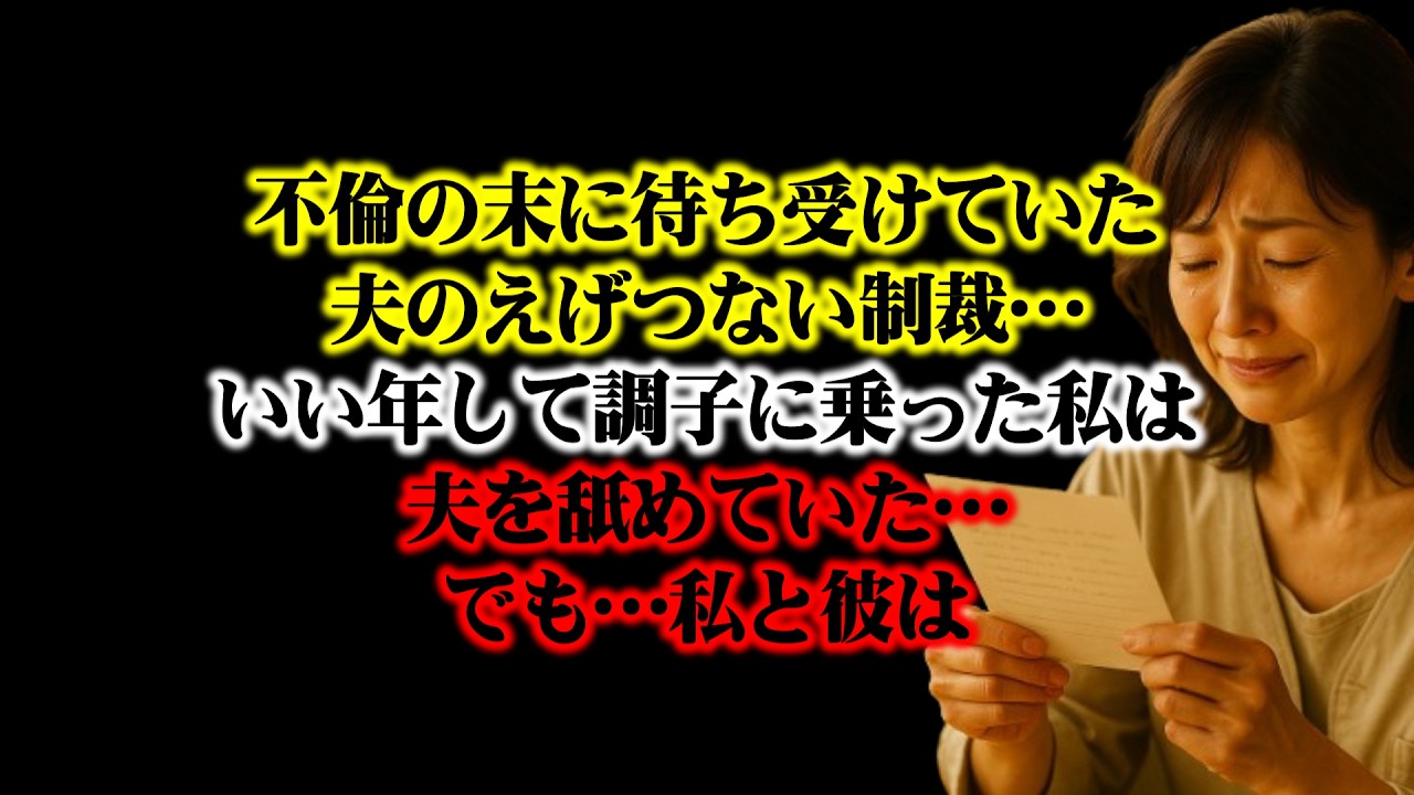 【離婚】不倫の末に待ち受けていた夫のえげつない制裁&hellip;いい年して調子に乗った私は夫を舐めていた&hellip;でも&hellip;私と彼は壮絶な人生の末路を迎え&hellip;【シタ妻】