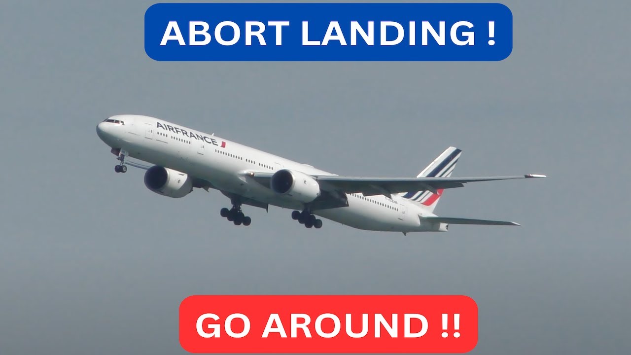 Air France Failed Landing and Go Around - AF84 Boeing 777-300ER - SFO Plane Spotting