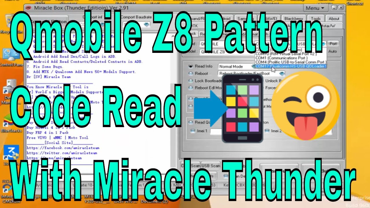 Qmobile z8 pattern code read with miracle box has done | gsm indus