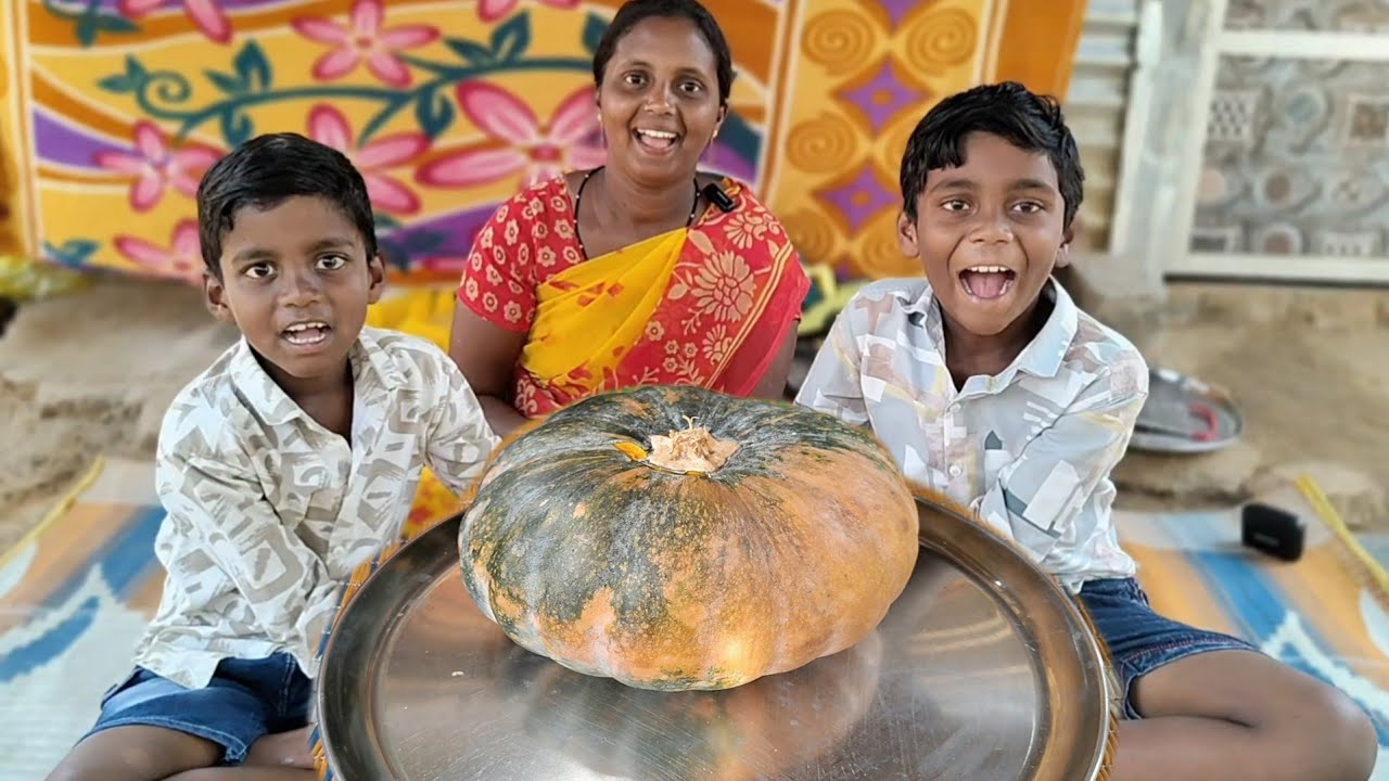 పిల్లలతో కలిసి గుమ్మడికాయ హల్వా  చేశాను | Pumpkin Halwa Sweet recipe | Cooking video