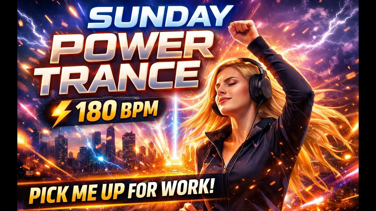 Sunday Power Trance 180 BPM ⚡ Pick Me Up for Work | High Energy Uplifting Trance Mix