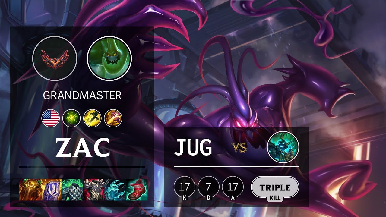 Zac Jungle vs Hecarim - NA Grandmaster Patch 12.2
