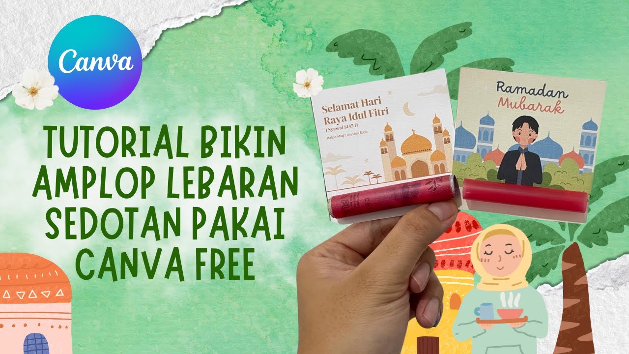 Tutorial Bikin Amplop Lebaran Sedotan di Canva FREE