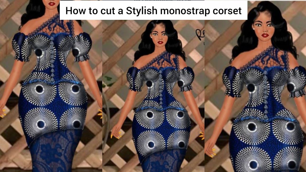 How to cut a Stylish monostrap corset with asymmetric Hemline #corset