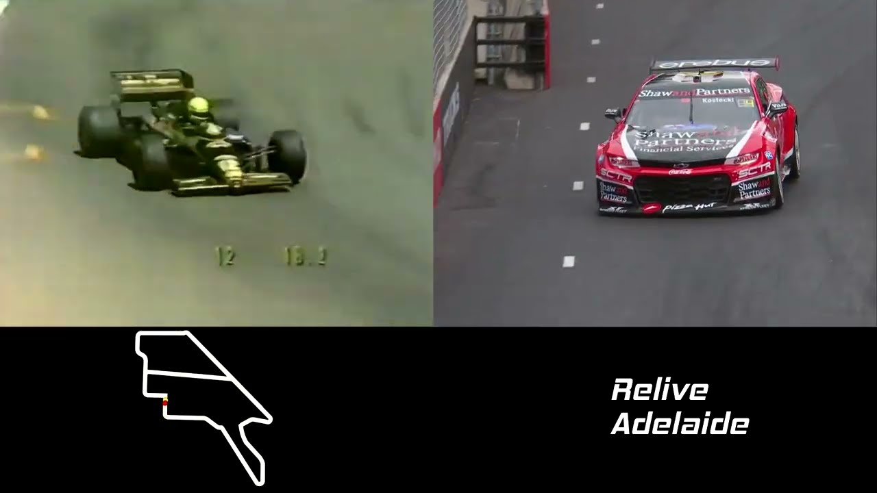Ayrton Senna 1985 Formula 1 Vs Brodie Kostecki 2023 Supercars - Adelaide Street Circuit
