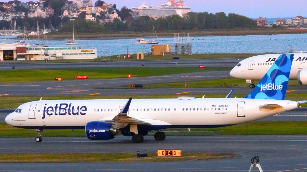GOLDEN HOUR Boston Logan Plane Spotting! ✈️ | Departures and Arrivals