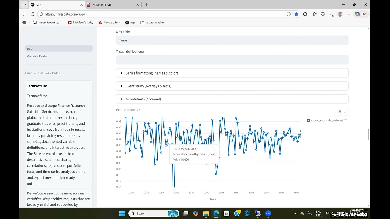 ARMA model time series