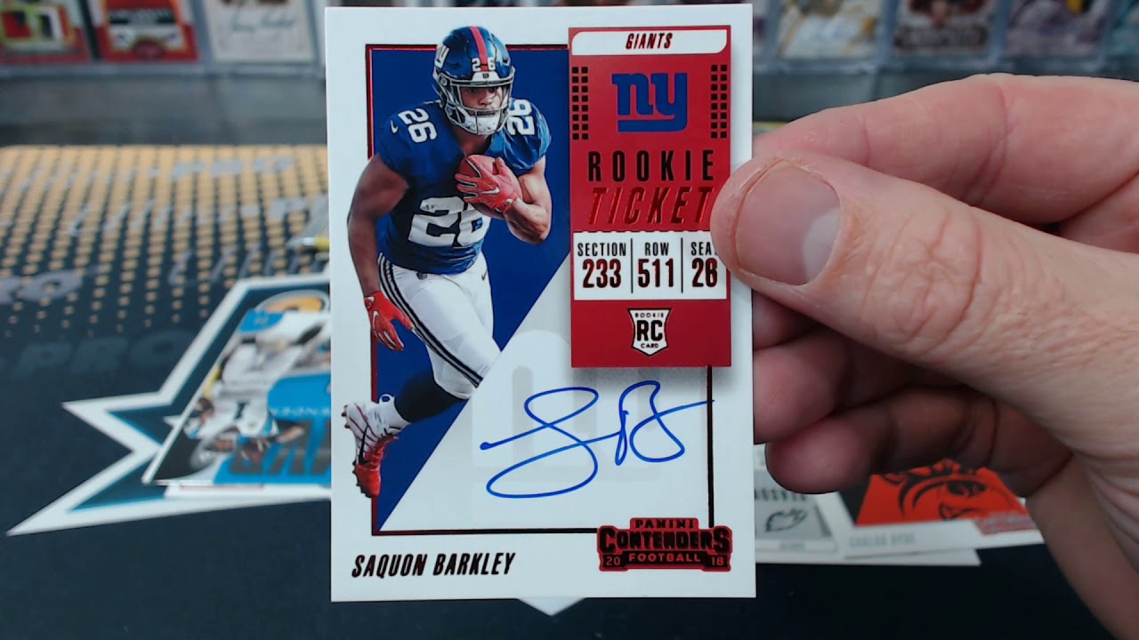 2018 Panini Contenders Football First Off The Line Triple Box Break #1
