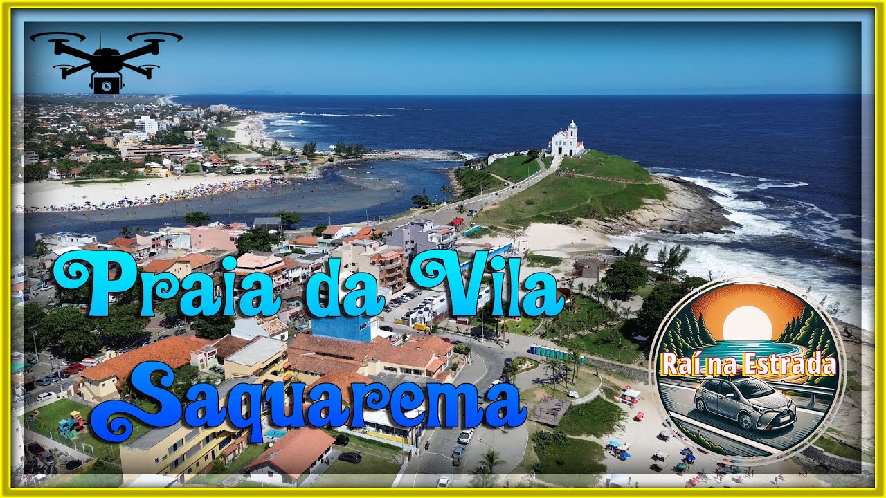 Saquarema   -  Praia da Vila  -  Drone  -  Região dos Lagos  -  RJ