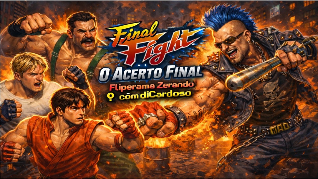 Fliperama com Café ☕🕹️ Até o Último Chefão! Final Fight com DiCardoso