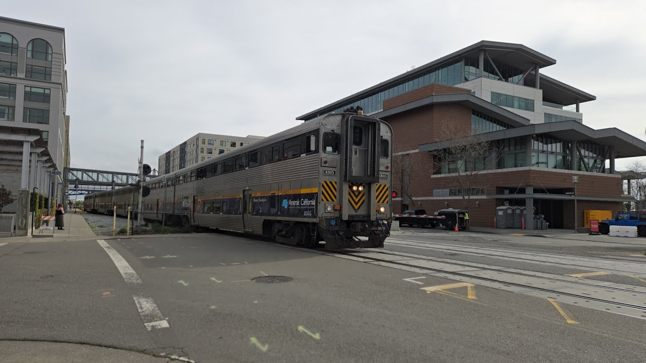 Amtrak Capitol Corridor #732 at Webster Street Oakland, CA with CDTX #8305 Cab Car and #2123 SC-44