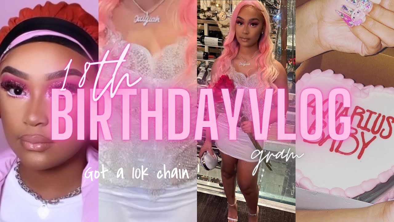 18TH BIRTHDAY GRWM + VLOG + DINNER (BEST BIRTHDAY EVER )| HAIR , LASHES, NAILS , MAKEUP ECT