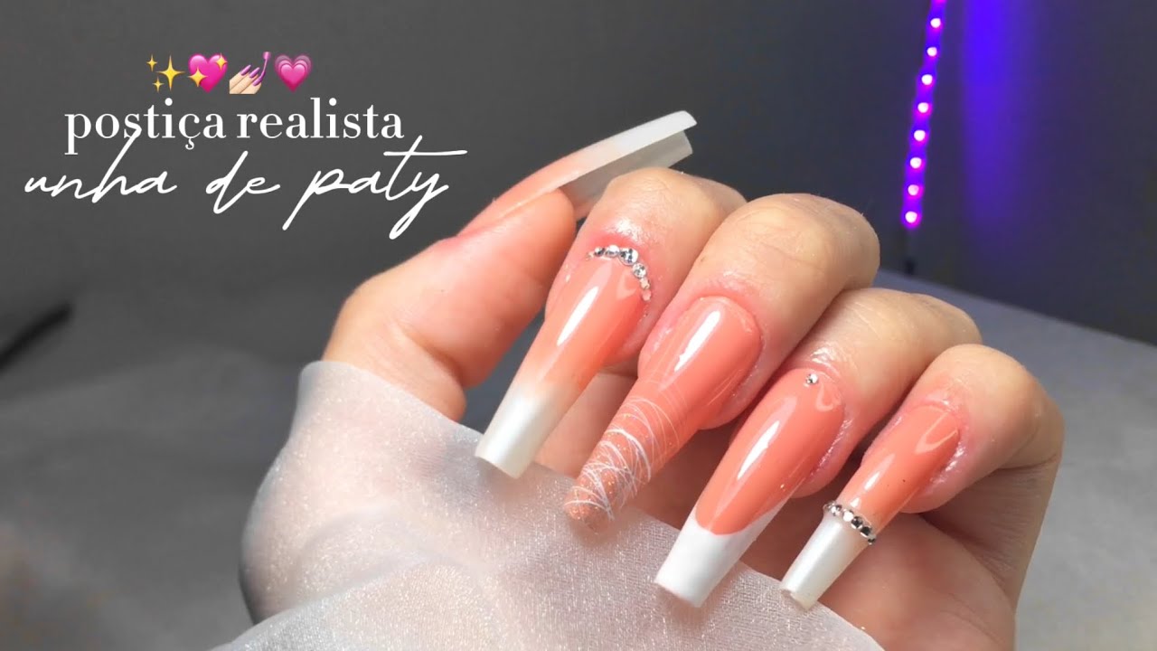 ✨passo a passo completo: posti&ccedil;a realista + tutorial francesa reversa 💖💅🏻