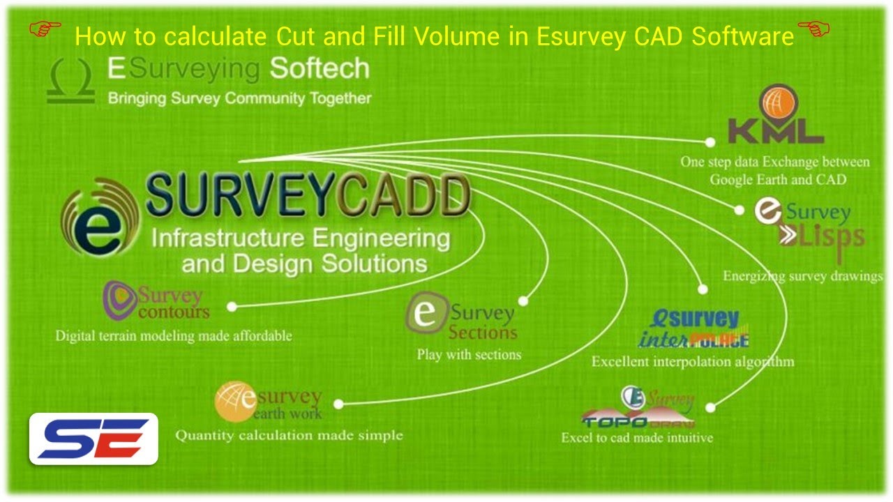 How to calculate Cut and Fill Volume in Esurvey CAD Software