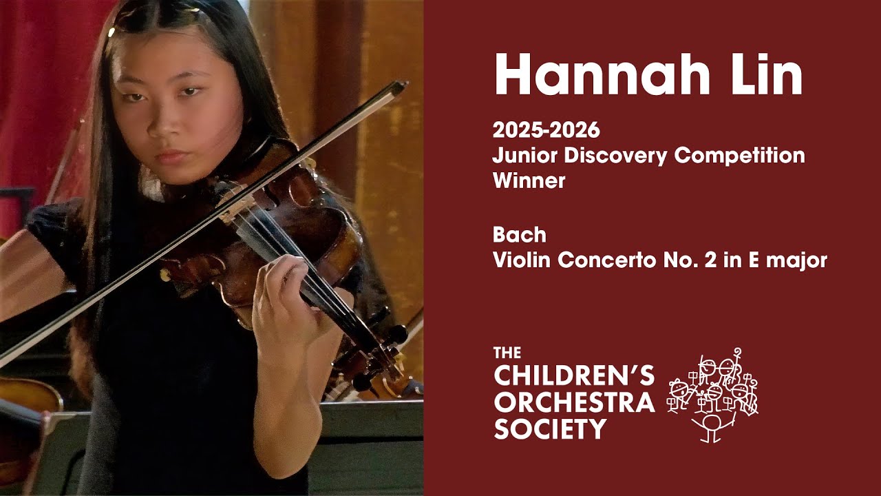 Hannah Lin - Bach Violin Concerto No. 2 | COS Junior Discovery Competition Winner