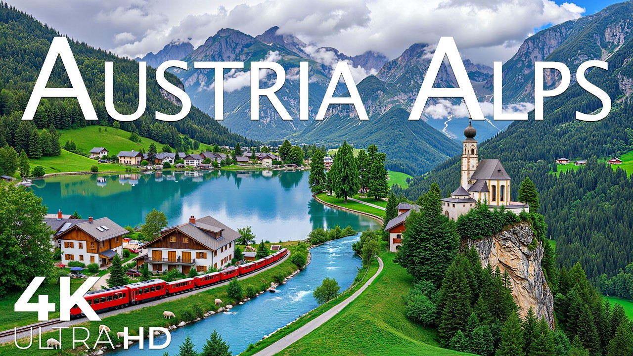 Austrian Alps 4K | Gentle Alpine Mood – Wooden Villages, High Meadows & Evening Light DriftUp