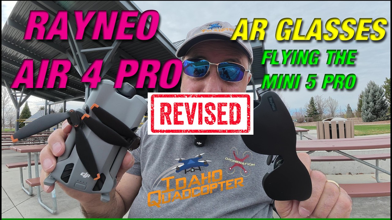 Flying the DJI Mini 5 Pro with the Ray Neo Air 4 Pro AR Glasses - Revised!
