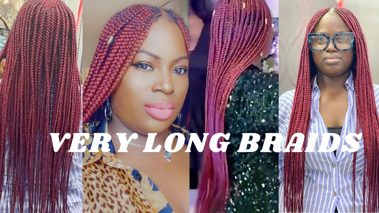 RED BRAIDS|| MIDDLE PART BRAIDS || RED FULANI BRAIDS ||RED BRAIDS ON DARK SKIN ||IDEEVATV