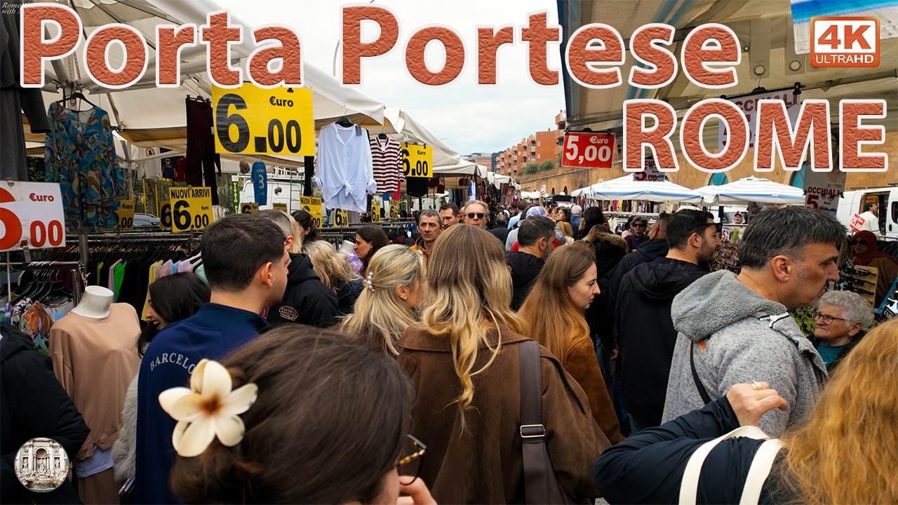Interesting Market in Rome 🇮🇹 | Porta Portese | 1 March 2026 Walking Tour