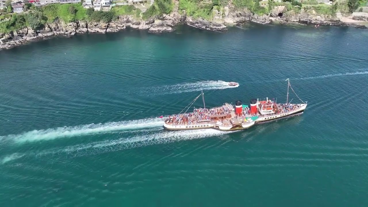 Paddle Steamer Waverley coming into Fowey. 30/08/24