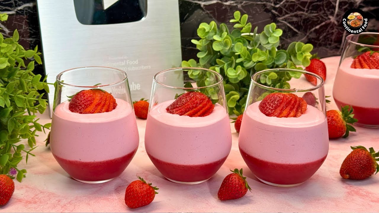 How to make Strawberry Mousse & Strawberry Delight Recipe - A Sweet, Dreamy Treat! 🍓💖