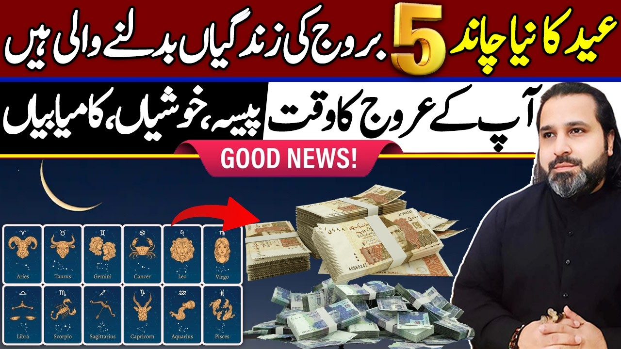 5 Lucky Zodiac Signs Before Eid Moon | Money & Success | Astrologer Syed Musawar Ali Zanjani