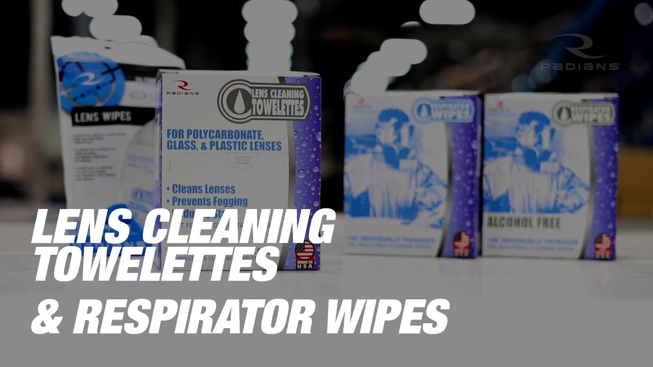 Radians USA-Made Lens Cleaning and Respirator Wipes