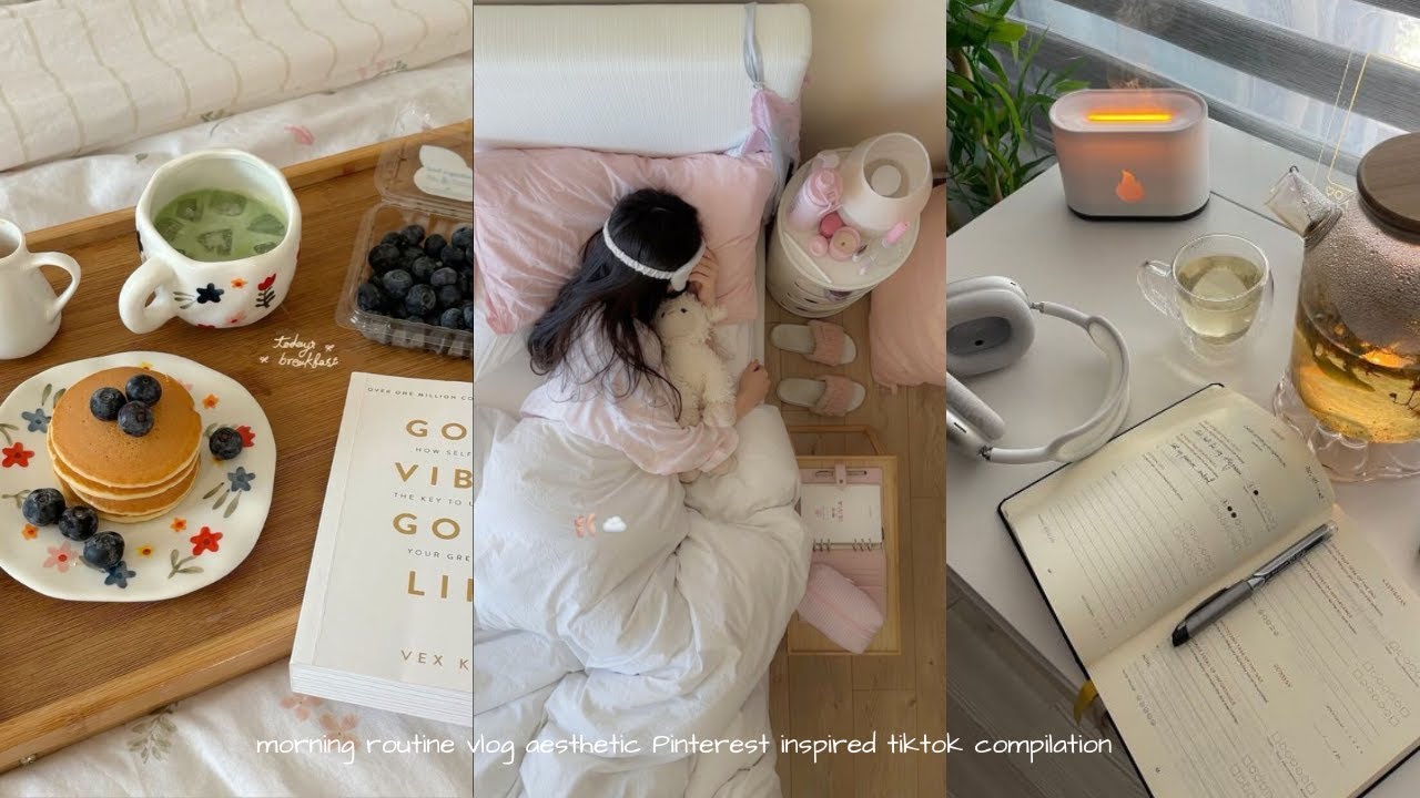Morning routine vlogs aesthetic Pinterest inspired | Tiktok compilation☀️🍳